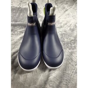 NEW Xtratuf XMW-201 Mens 10 Wheelhouse 6" Ankle Deck Fishing Boots Navy Blue